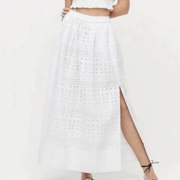 J. Crew Dresses & Skirts - j.crew eyelet lace white maxi skirt
